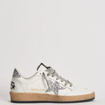 Sneakers donna Ball Star bianca e silver GWF00117 F00377311325 GOLDEN GOOSE 