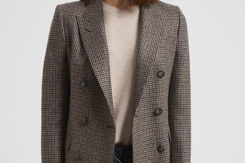 Giacca donna doppiopetto J Parigi pied de poule grigia JPARIGI10B 440015NERO TAGLIATORE 