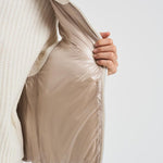 Piumino smanicato in velluto panna PI00157DR 1985 HERNO 