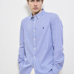 Camicia uomo a righe celeste 710928254 008 RALPH LAUREN 