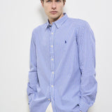 Camicia uomo a righe celeste 710928254 008 RALPH LAUREN 