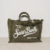 Borsa donna Vanity in lino verde VANITYLINEN 01189H MC2 SAINT BARTH 