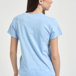 T-shirt donna girocollo celeste 211B14605 019 RALPH LAUREN 