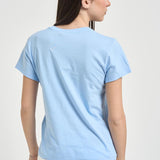 T-shirt donna girocollo celeste 211B14605 019 RALPH LAUREN 