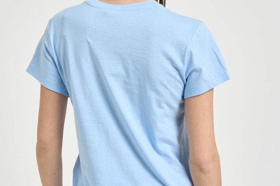 T-shirt donna girocollo celeste 211B14605 019 RALPH LAUREN 