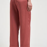 Pantaloni donna dritto rosso mattone A04210D 01926124 PESERICO 
