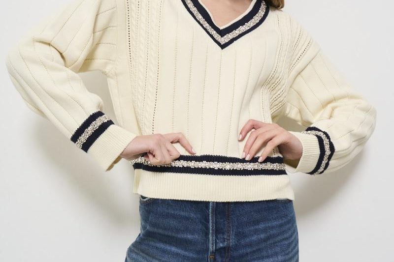 Maglia donna panna GWP02120 P00191211782 GOLDEN GOOSE 
