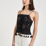 Top donna Nelssy in sangallo nero HT0859FA D2J01IBLACK ISABEL MARANT 