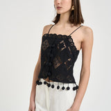 Top donna Nelssy in sangallo nero HT0859FA D2J01IBLACK ISABEL MARANT 