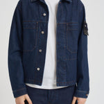 Giacca uomo stile camicia in denim scuro Q100027S00J7 VJ201 STONE ISLAND 