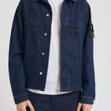 Giacca uomo stile camicia in denim scuro Q100027S00J7 VJ201 STONE ISLAND 