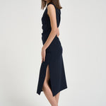 Abito donna midi monospalla blu notte D726148 PINGU012 P.a.r.o.s.h. 