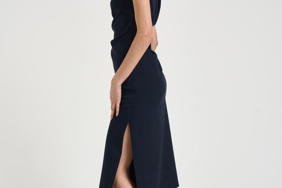 Abito donna midi monospalla blu notte D726148 PINGU012 P.a.r.o.s.h. 