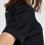 T-shirt donna girocollo nera JG000312D 520569300 HERNO 