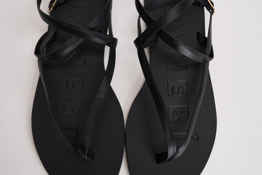 Sandali infradito donna neri I1.5Y0 BLACKCROSSOVER MANEBI' 