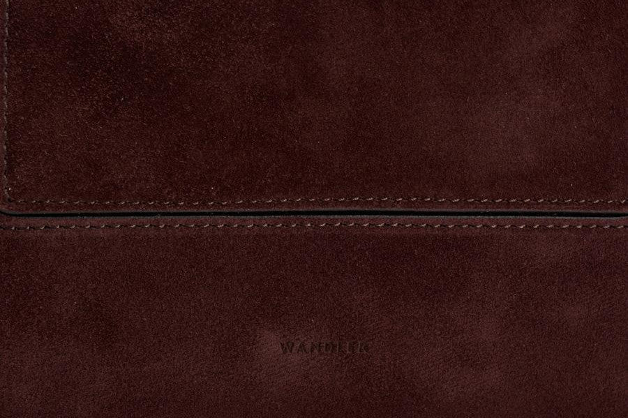 Borsa donna "Penelope" Slouch in suede bordeaux 000148 ACAISUEDE WANDLER 