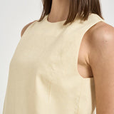 Abito donna corto smanicato giallo pastello S6SN18 A41 SEMICOUTURE 