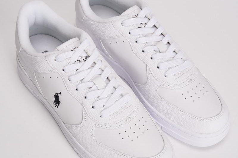 Sneakers uomo Masters Court bianche 809891791 009 RALPH LAUREN 
