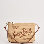 Pochette donna Parisienne Mini beige e marrone PARISIENNEMINISTRAW 00368L MC2 SAINT BARTH 