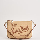 Pochette donna Parisienne Mini beige e marrone PARISIENNEMINISTRAW 00368L MC2 SAINT BARTH 