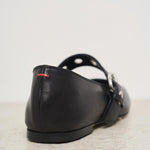 Ballerina donna Uma Eyelet nera con borchie RKLS08FL159 BLACK AEYDE 