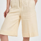Bermuda donna in lino panna 171954 D7058304 INCOTEX 