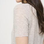 T-shirt donna grigia girocollo B02021 B0218 ROBERTO COLLINA 