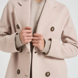 Cappotto lungo donna doppiopetto panna MYRNA DEBORA9220 ACCADEMIE TESSILI 