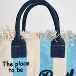 Borsa donna Colette a righe bianca e celeste COLETTE 02629L MC2 SAINT BARTH 