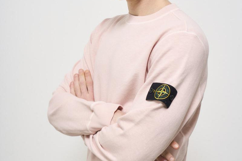 Felpa uomo girocollo rosa 6100020 S0060V0182 STONE ISLAND 