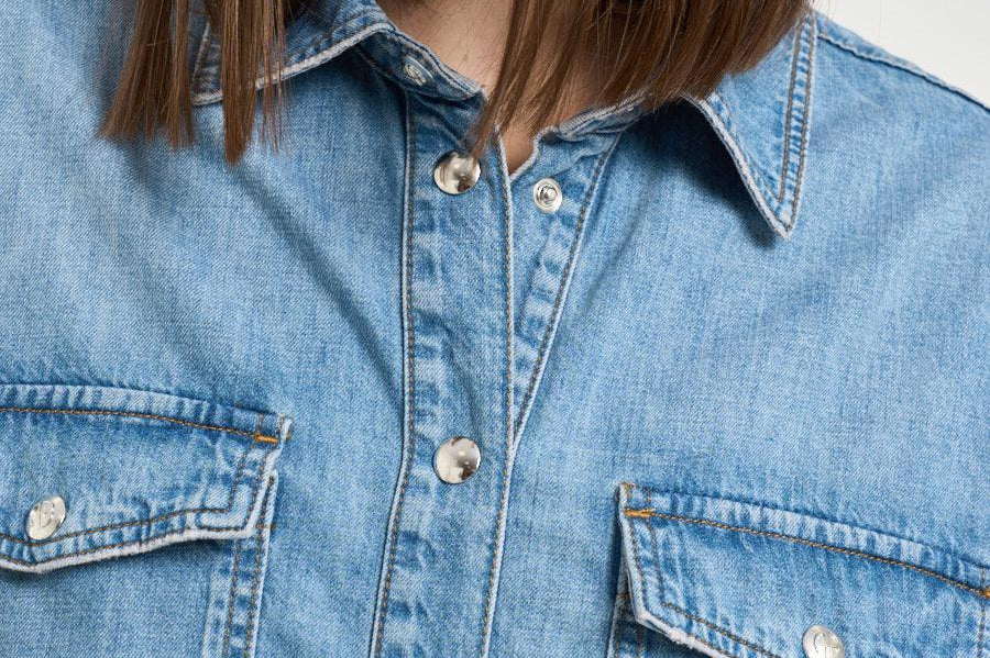 Camicia donna Paxton over in denim chiaro 11690 WHD71WASHED BLUE ANINE BING 