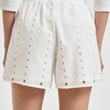 Shorts donna Kam bianco ricamato 12098 WTI26WHITE ANINE BING 