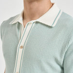 Polo in maglia celeste SHELTER PWE26053ZX TAGLIATORE 