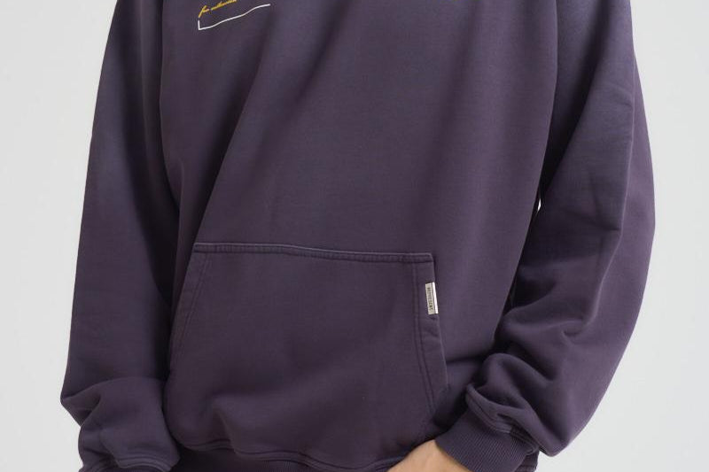 Felpa uomo con cappuccio viola MLM4270 PLUM REPRESENT 