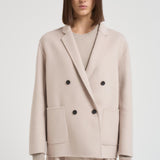 Cappotto donna corto doppiopetto panna MERYL ICE ACCADEMIE TESSILI 