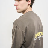 T-shirt uomo tortora con logo MLM4274 16WASHED OLIVE REPRESENT 
