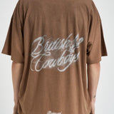 T-shirt uomo con stampa marrone 100592 16DUSTYBROWN REPRESENT 
