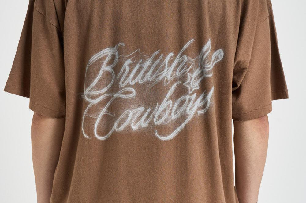 T-shirt uomo con stampa marrone 100592 16DUSTYBROWN REPRESENT 