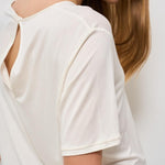 T-shirt donna girocollo bianca 25709 09 RRD 
