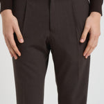 Pantalone uomo carrot fit marrone IRNO 270656 SANTANIELLO 