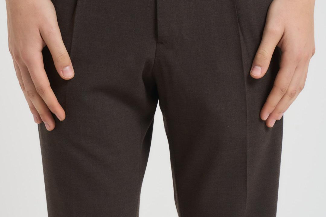 Pantalone uomo carrot fit marrone IRNO 270656 SANTANIELLO 