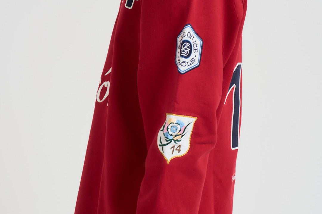 Polo uomo con patch rossa PL158 CO127RED DROLE DE MONSIEUR 