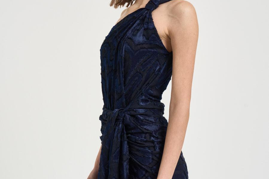 Abito donna mini Lilana con drappeggio blu RO1086FA D2K04IFADEDNIGHT ISABEL MARANT 