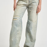 Jeans donna Bonnie in denim chiaro con rotture BONNIETLO TLO HAIKURE 