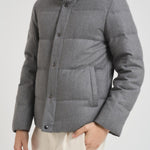 Piumino uomo trapuntato in lana grigio F09MUCX742 27795 MONTECORE 