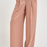 Pantalone donna a palazzo in georgette rosa E04185D 157 PESERICO 