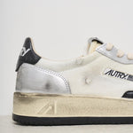 Sneakers uomo Medalist Super Vintage bianca, nera e argento AVLM MS13 AUTRY 