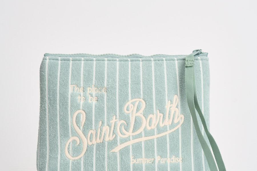 Pochette donna Aline in spugna a righe ALINESPONGE 02811L MC2 SAINT BARTH 