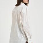 Camicia donna a  righe bianca BLUM PORCELAIN IRO 