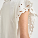 Top donna bianco con ricami TS0298FA D1N08E23EC MARANT ETOILE 